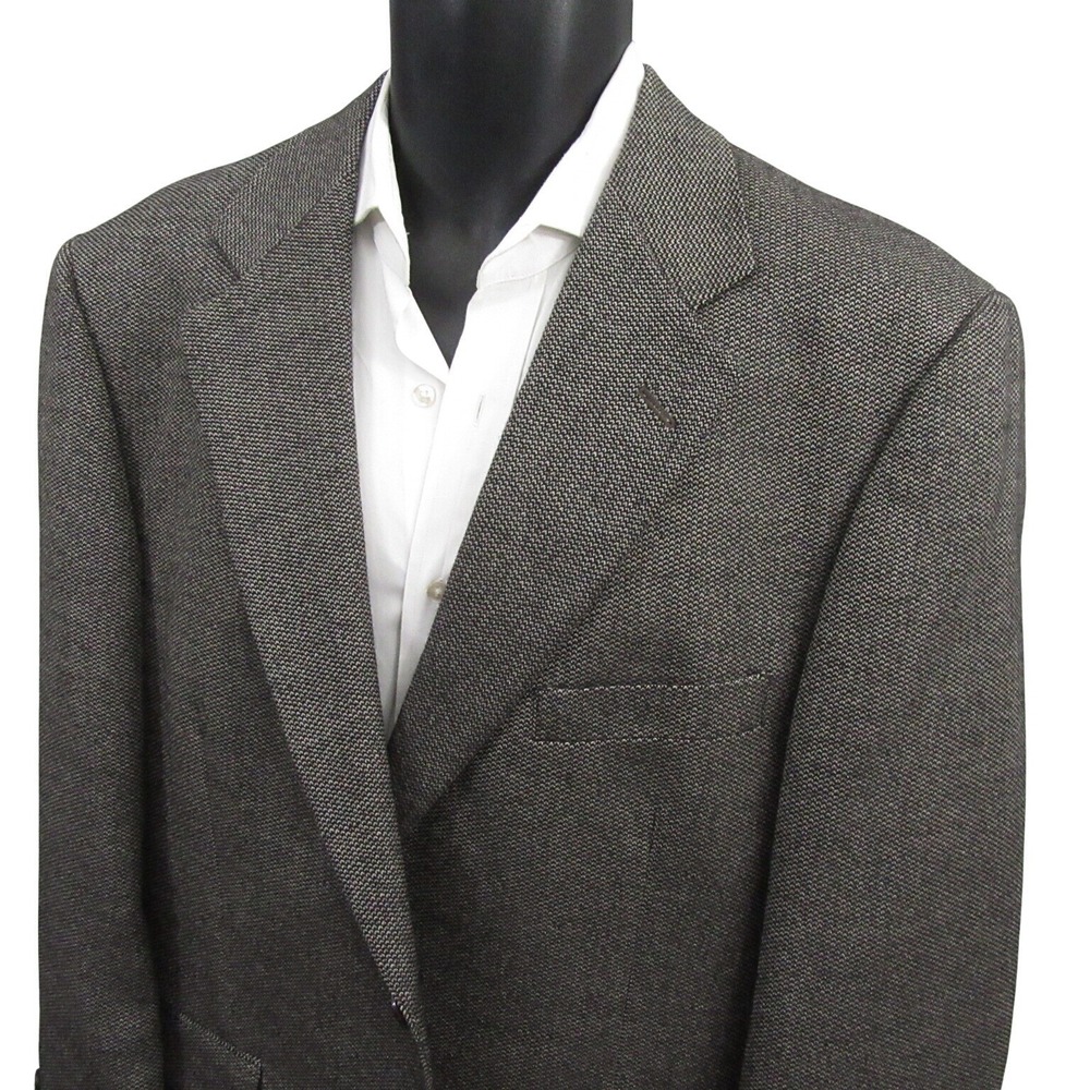 Oak Creek Sport Coat 42S Gray Birdseye Tweed Single Vent 100% Lambswool